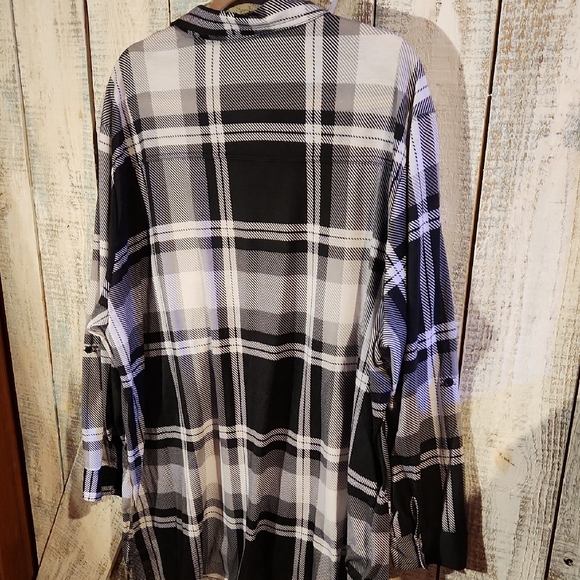 French Laundry Black and White Plaid Button Down Shirt - Picture 3 of 3